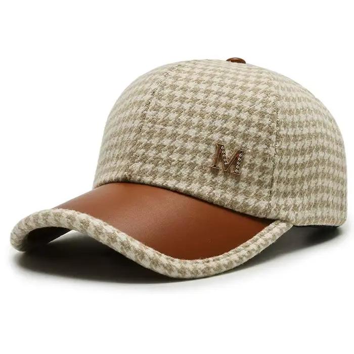 Casquette de baseball noire style streetwear coréen avec broderie motif Gird, visière en cuir PU, mo