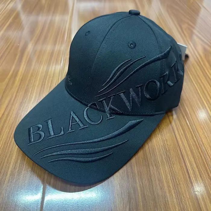 Gamakpetrol-Casquette de pêche noire brodée avec protection UV, chapeau de baseball, snapback réglab