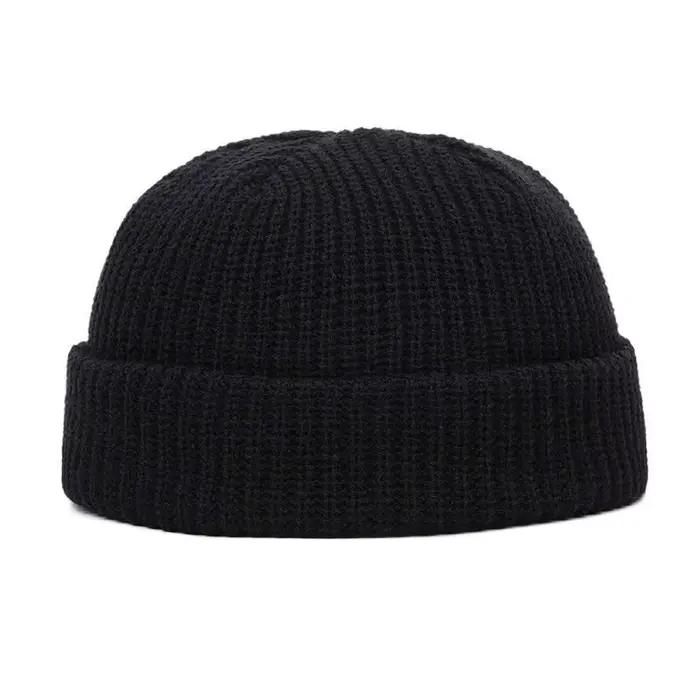 Bonnet tricoté en laine pour hommes et femmes – Style tendance, simple et chaud – Bonnets d'automne