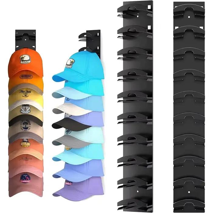 Organisateur mural de chapeaux à 10 grilles, support de rangement pour casquettes, porte-chapeaux, c