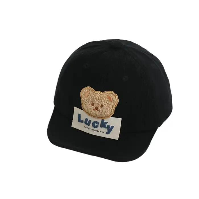 Casquette de Baseball décontractée pour bébé, couleur unie, Style coréen, ours, chapeau à visière, s