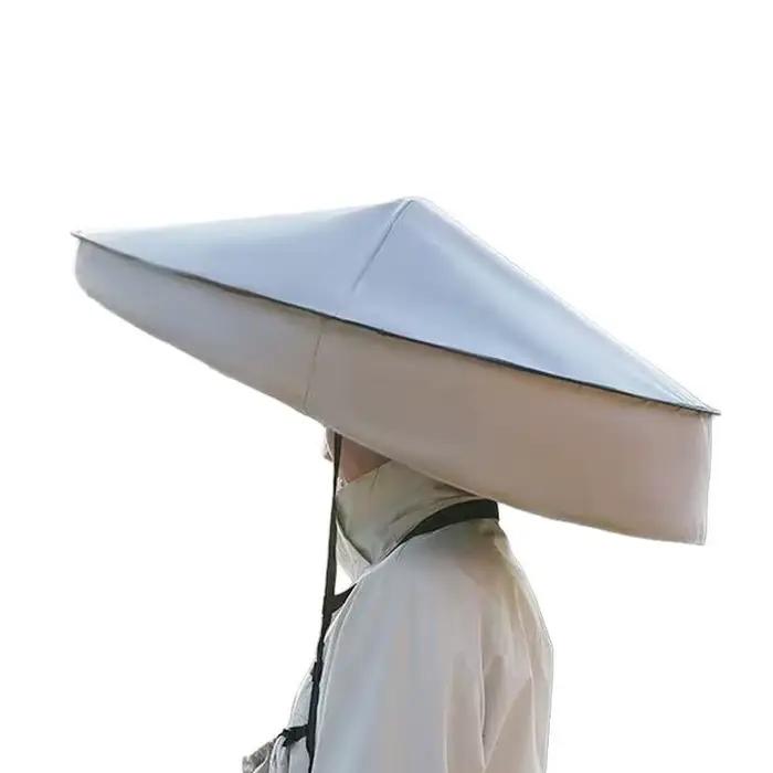 Chapeau de soleil mains libres, protection UV, pliable, pour la pêche, la randonnée, le camping, la