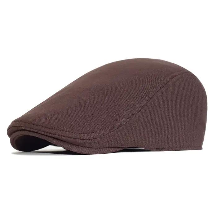 Casquettes de journal en coton pour hommes et femmes, béret doux et décontracté, solide, unisexe, ré