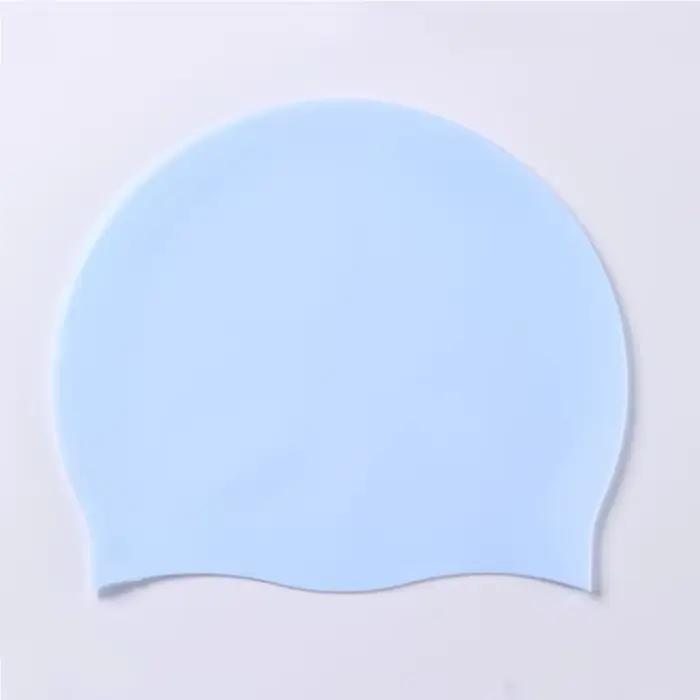 Bonnet de natation en silicone pour hommes et femmes, cheveux longs, imperméable, sport, haute élast