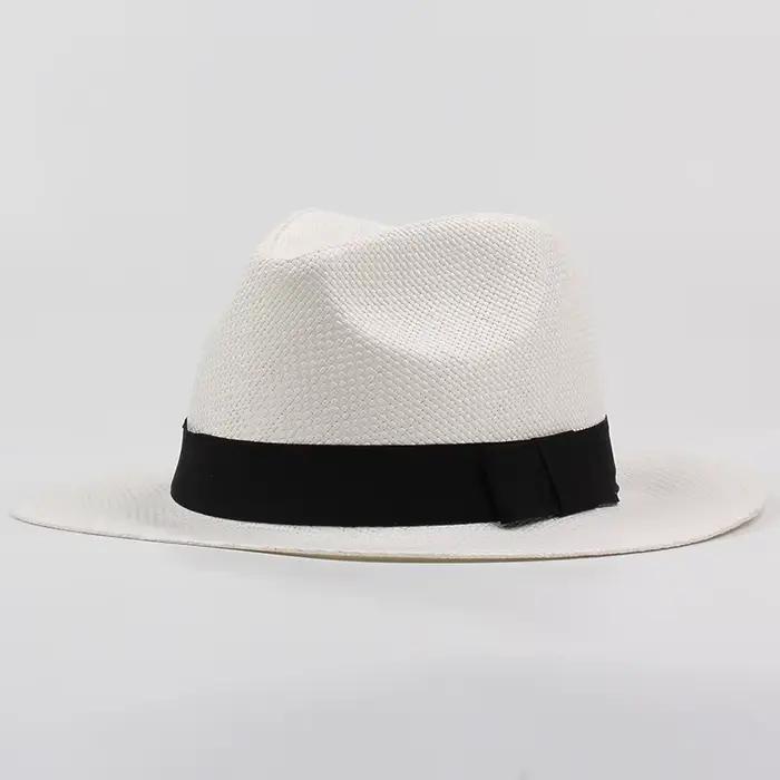 Chapeau de plage à bord plat pour hommes et femmes, casquette de soleil à large bord, Fedoras ander,