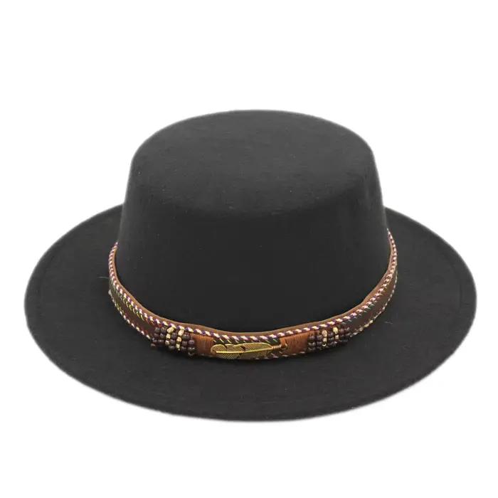 Chapeau de marin pour hommes et femmes, tarte de porc, melon, casquette Fedora d'église, chapeau hau