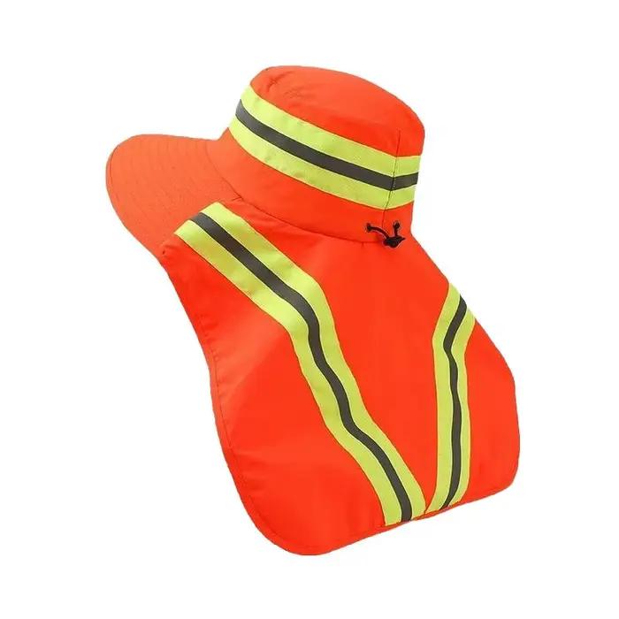 Chapeau de soleil réfléchissant anti-UV, design réglable, chapeau bob à large bord avec protection d