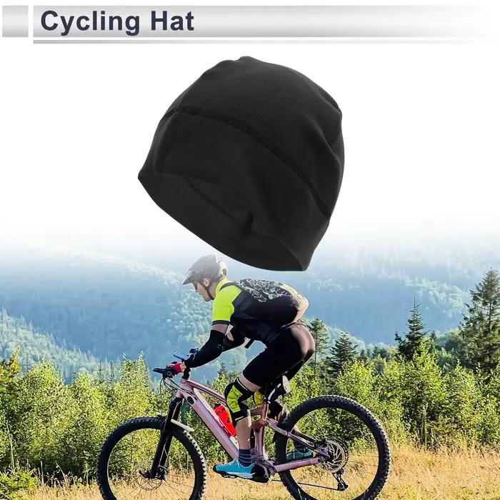 X Autohaux Chapeau de cyclisme chaud respirant noir 8,07"x10,63" 1 pièces