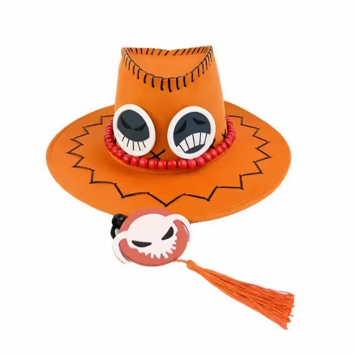 Chapeaux de soleil d'extérieur style cowboy jazz avec motif personnage de dessin animé Pirate Ace po