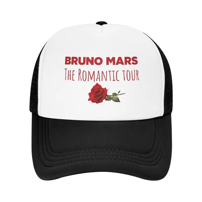 Casquette de baseball d'été en maille style rétro Y2K, design inspiré de Bruno Mars The Romantic Tou