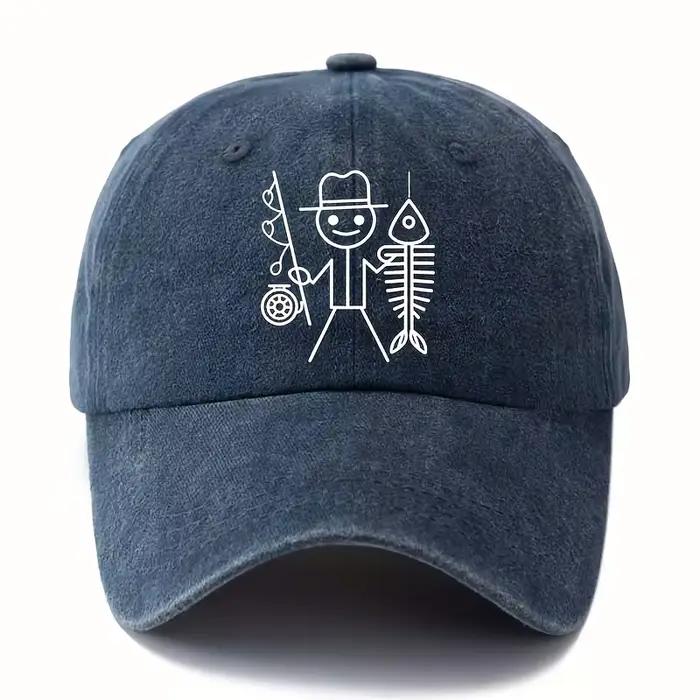 Casquette de baseball de pêche pour homme, casquette à bord incurvé en plein air, casquette de chauf