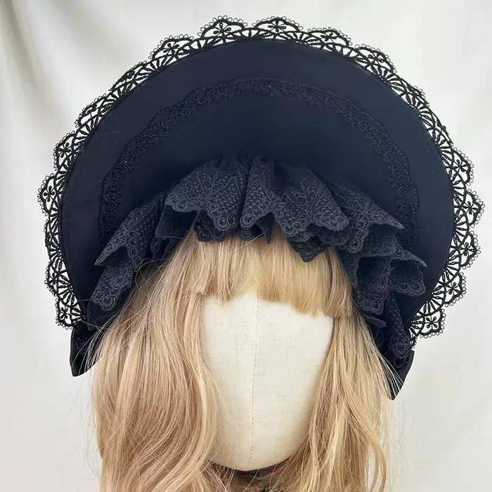 Bonnet gothique Lolita pour filles, casquette de Cosplay de demoiselle d'honneur, couvre-chef Vintag