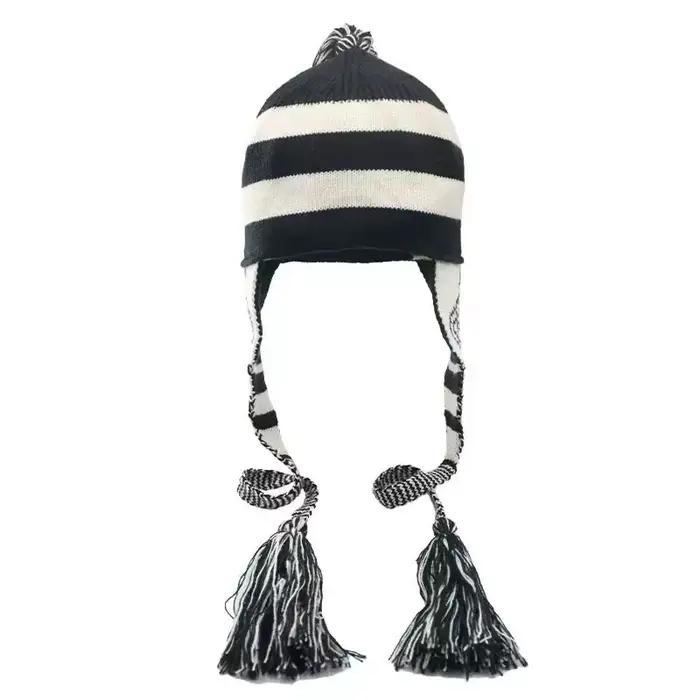 Anime NANA chapeau rayure gland Protection des oreilles laine Lei Feng chapeau chaud tricoté volant