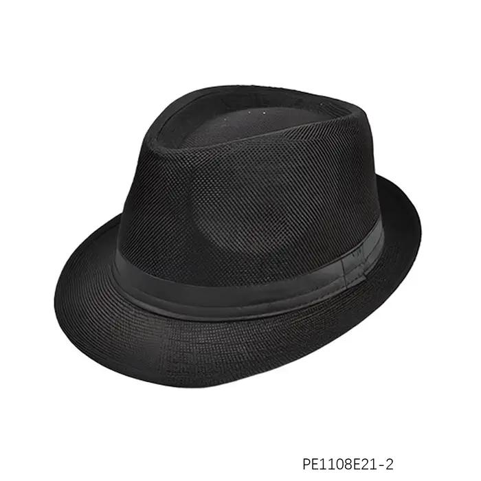 Chapeau haut de forme PESENAR style années 20, chapeau jazz noir uni, chapeau de gentleman britanniq