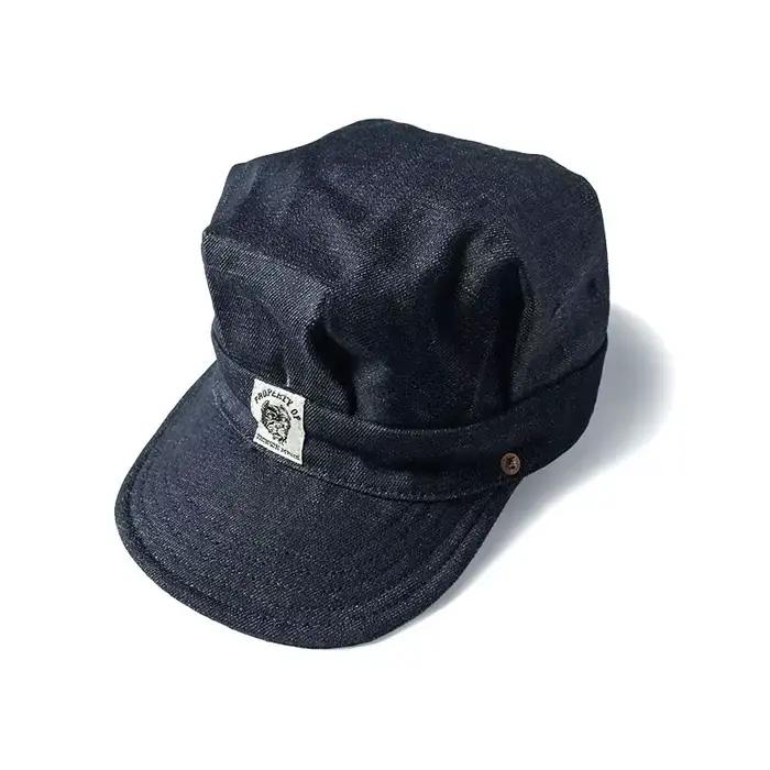 Bronson Railroad AtlanCap robuste avec patch, chapeau de conducteur de train rétro, bord souple régl