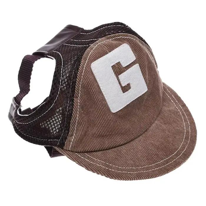 Chapeau de sports de plein air avec trous d'oreille pour animaux de compagnie, casquette de baseball