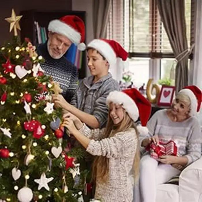 A69E4X chapeau de noël, chapeau de père noël vacances pour adultes unisexe confort Extra épaissir fo