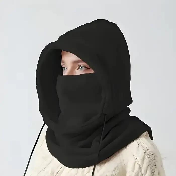 Chapeau Balaclava d'hiver unisexe - Masque coupe-vent avec cordon de serrage, couvre-chef pour la mo