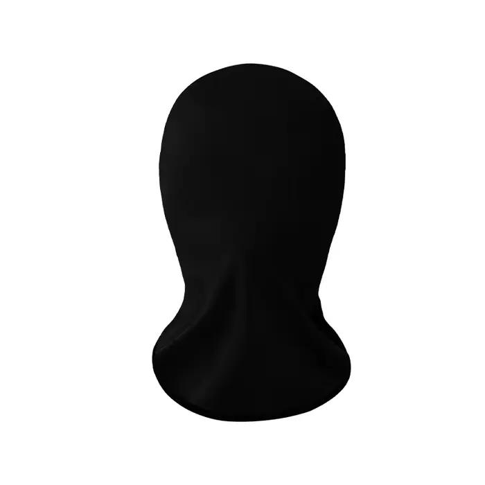 Chapeau noir complet pour hommes, cagoule Cs, sans trou, en soie glacée, masque d'halloween transpar