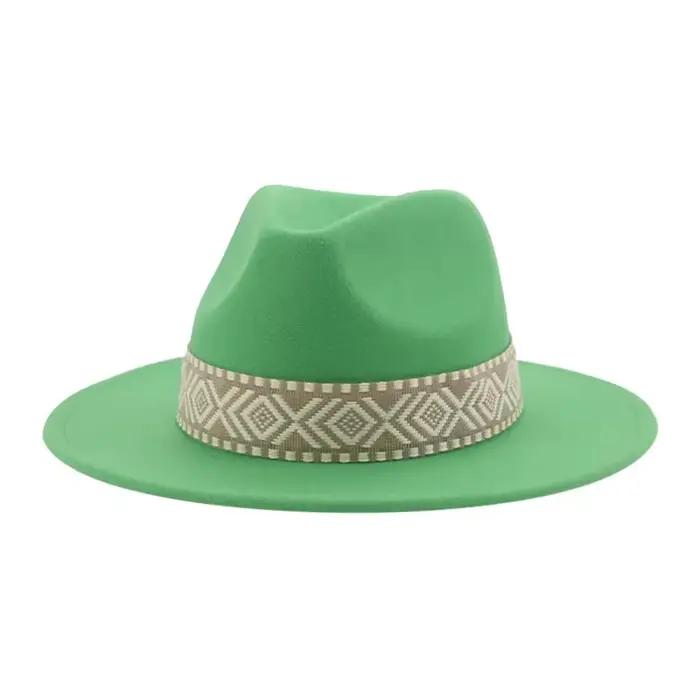 Panama chapeau Western Cowboy chapeaux pour femmes solide grand bord décontracté Fedoras hommes femm