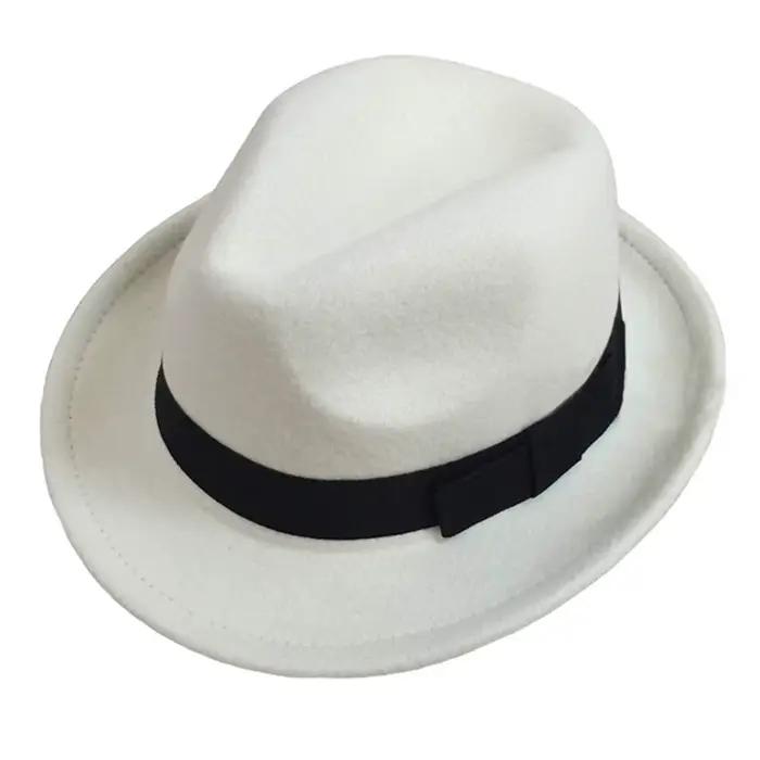 Chapeau Michael Jackson pour enfants - Fedoras - Chapeau criminel blanc lisse - pour impersonateur h