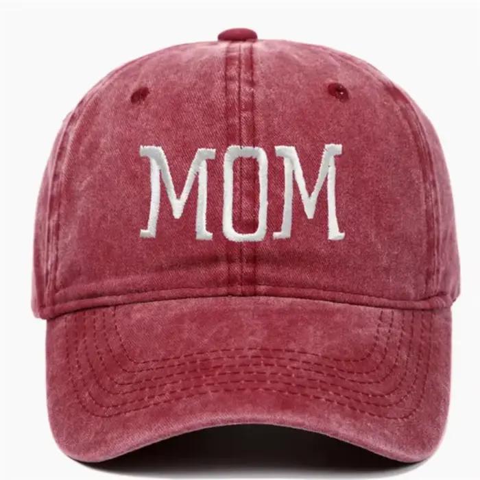 Mode papa maman broderie casquettes de Baseball réglable Hiphop chapeaux de Baseball en détresse cas