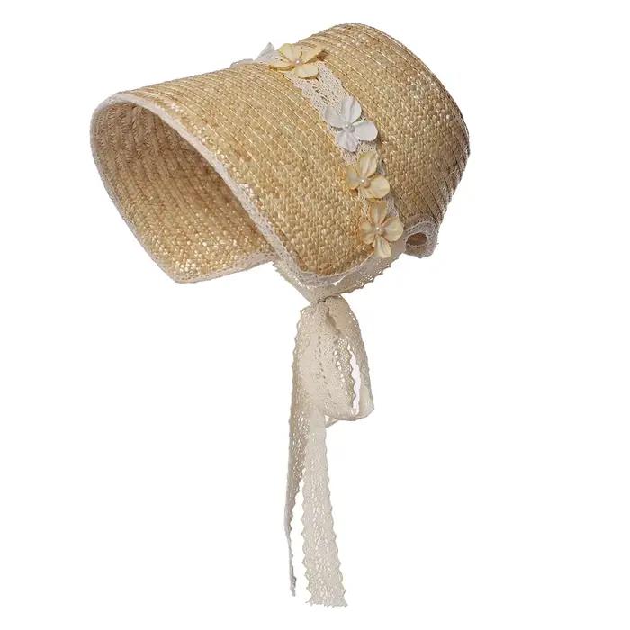 Chapeau de Style victorien pour femmes, Bonnet de paille royale Vintage, chapeaux de soleil Lolita p