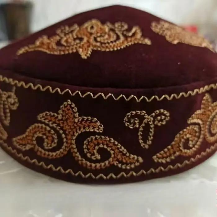 Casquettes de Style Kazakh pour femmes et hommes, chapeaux de fête dansante, mode noir bleu Kufi, Hi
