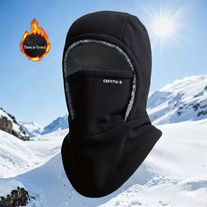 Cagoule polaire casquette de cyclisme résistant au froid coupe-vent capuche chaude et chapeau épaiss