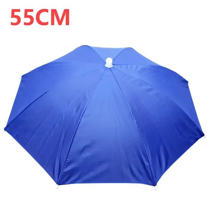 Chapeau de parapluie de pluie portable, pare-soleil pliable, casquette imperméable, extérieur, campi