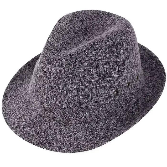 Chapeaux Fedoras en lin pour hommes, chapeau à carreaux Top Jazz, chapeaux melon pour adultes, versi