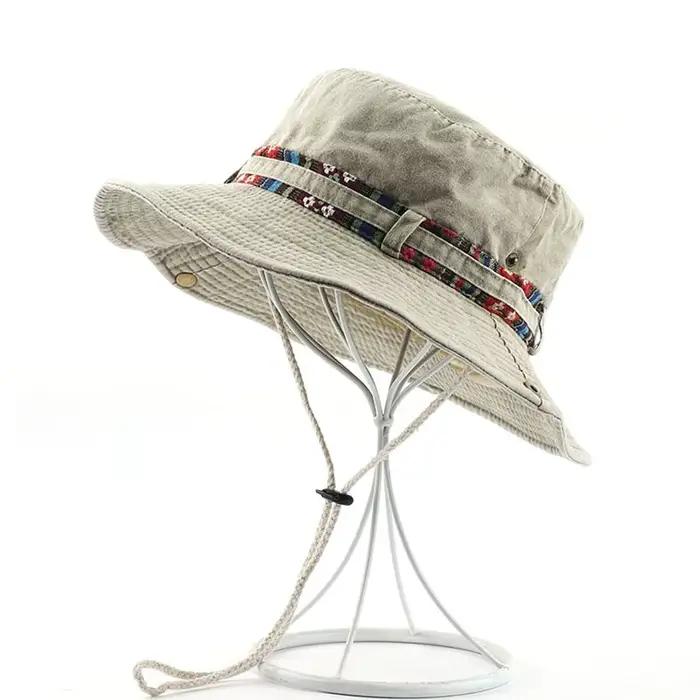 Chapeau d'été en coton pour hommes, protection UV, casquettes de soleil polyvalentes, plein air, esc