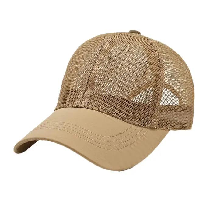 Casquette de baseball en maille respirante pour homme, chapeau de protection solaire réglable, chape