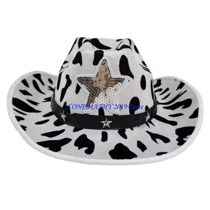Casquette Cowboy occidentale classique F42F, avec clous décoratifs, pour enfants, événement à thème,