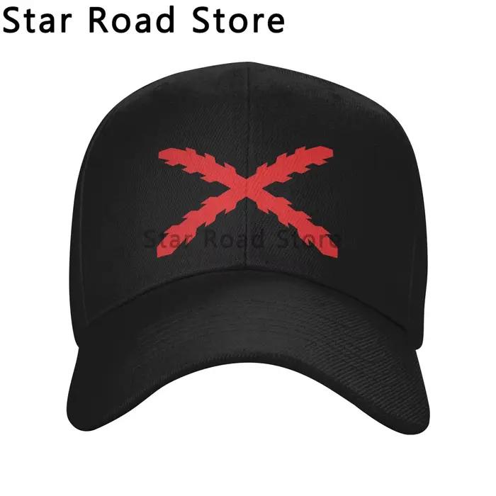 Casquette de Baseball Unisexe avec Croix de Bordeaux Espagnole, Chapeau Délavé, Classique, Extérieur
