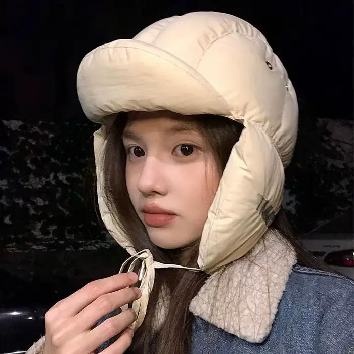 Chapeau Lei Feng brodé pour hommes et femmes, chapeaux de bombardier volant, protection des oreilles