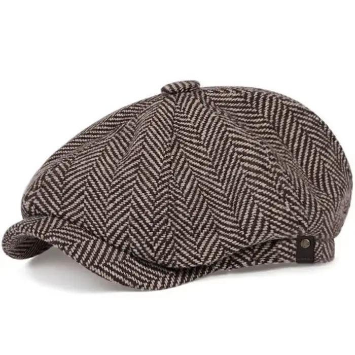Casquettes de journal rétro d'hiver pour hommes, chapeaux de peintre britannique, bérets d'automne e