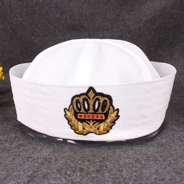 Casquette de Marin avec Injecteur pour Homme et Femme, Chapeau Militaire Blanc, services.com Navy, A