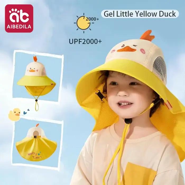 AIBEDILA Chapeau de pêcheur pour enfants, protection anti-UV, chapeau de soleil fin et respirant pou