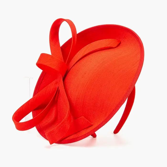 Marque qualité grand arc Fascinator chapeau bandeaux pour femmes à la main Style français dames élég
