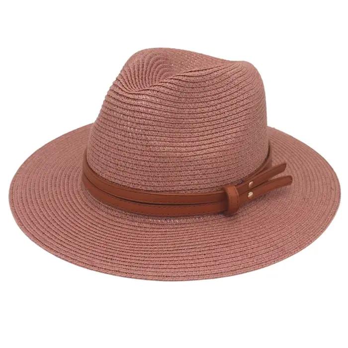 Chapeau de soleil en paille de style européen et américain, panama, respirant, loisirs, jazz, plage,