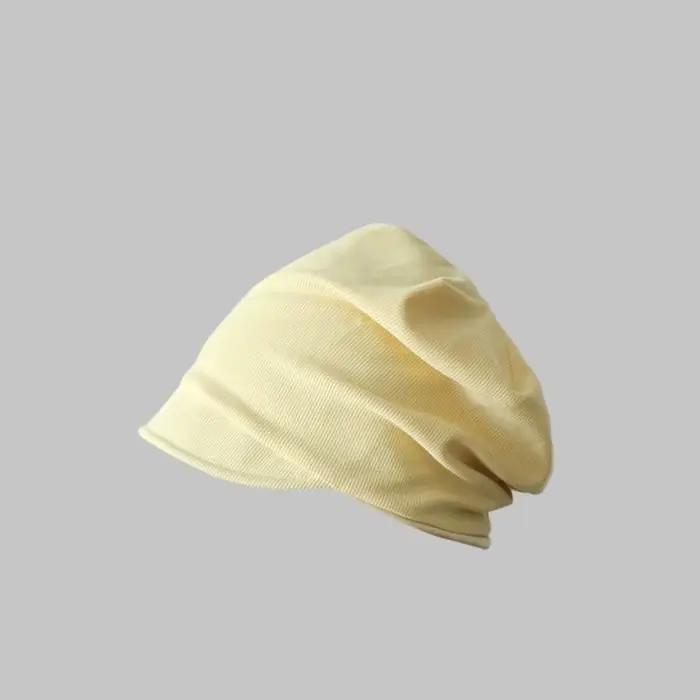 Casquette de chimio couleur unie, bonnet garde au chaud, Protection des oreilles, Baggy, en coton ép