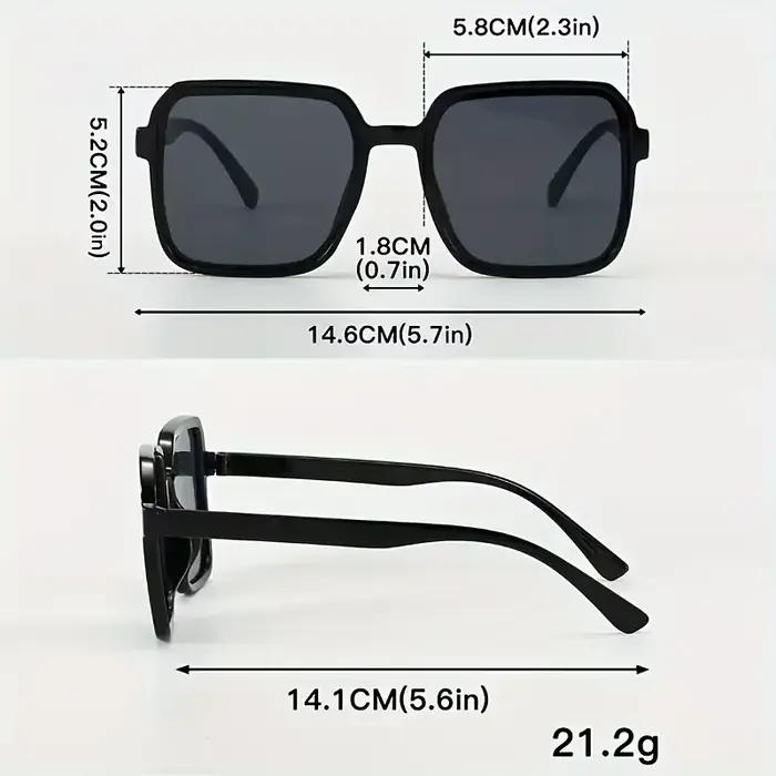 Ensemble de lunettes à monture carrée pour femmes, style de rue polyvalent, fête, plage, élégant, eu