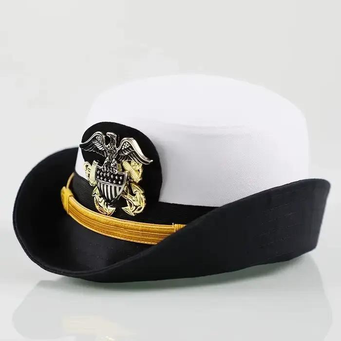 Chapeau général formel américain, Badge d'aigle, casquette de capitaine du commandant, pour hommes e