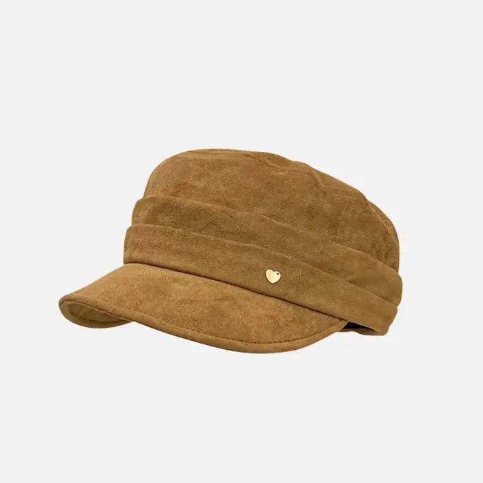 Casquette plate rétro en daim style coréen décontracté, chapeau de peintre rétro chaud pour le voyag