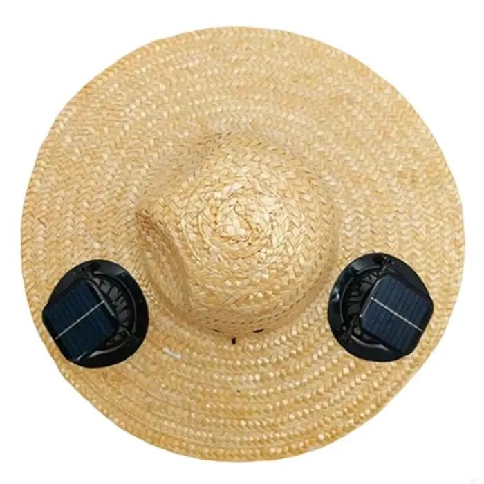 Chapeau soleil ventilé M6CC, ventilateur alimenté par panneau réglable pour randonnée, pêche les Spo
