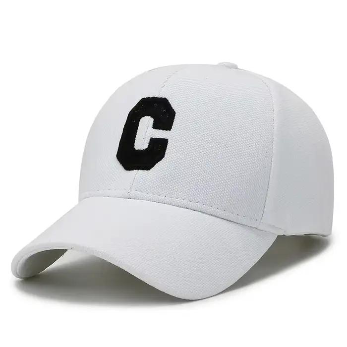 Casquette de Baseball brodée avec lettre C pour femmes et hommes, Design Simple, chapeau de soleil d