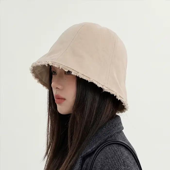 Chapeau de pêcheur de style japonais à grande visière, couvre-visage, chapeau seau polyvalent, chape