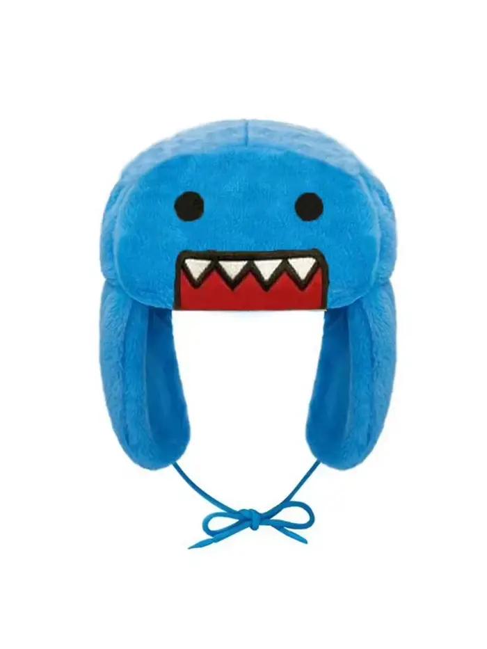 Bonnet en peluche de dessin animé mignon pour l'hiver, Style décontracté ajusté, chaud et confortabl