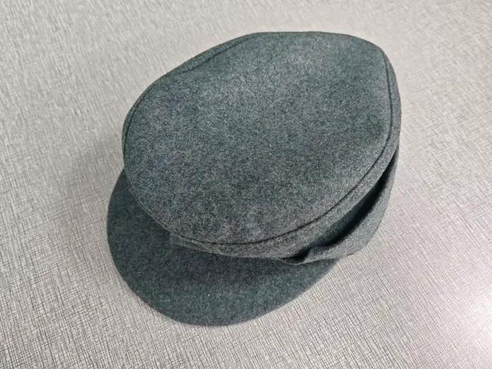Seconde Guerre mondiale. M43hat . Laine Gris Champêtre Allemand & Noir